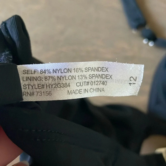 PAULA HERMANNY BY VIX Black With Turquoise Detail Bikini Top Size 12 - Picture 7 of 10